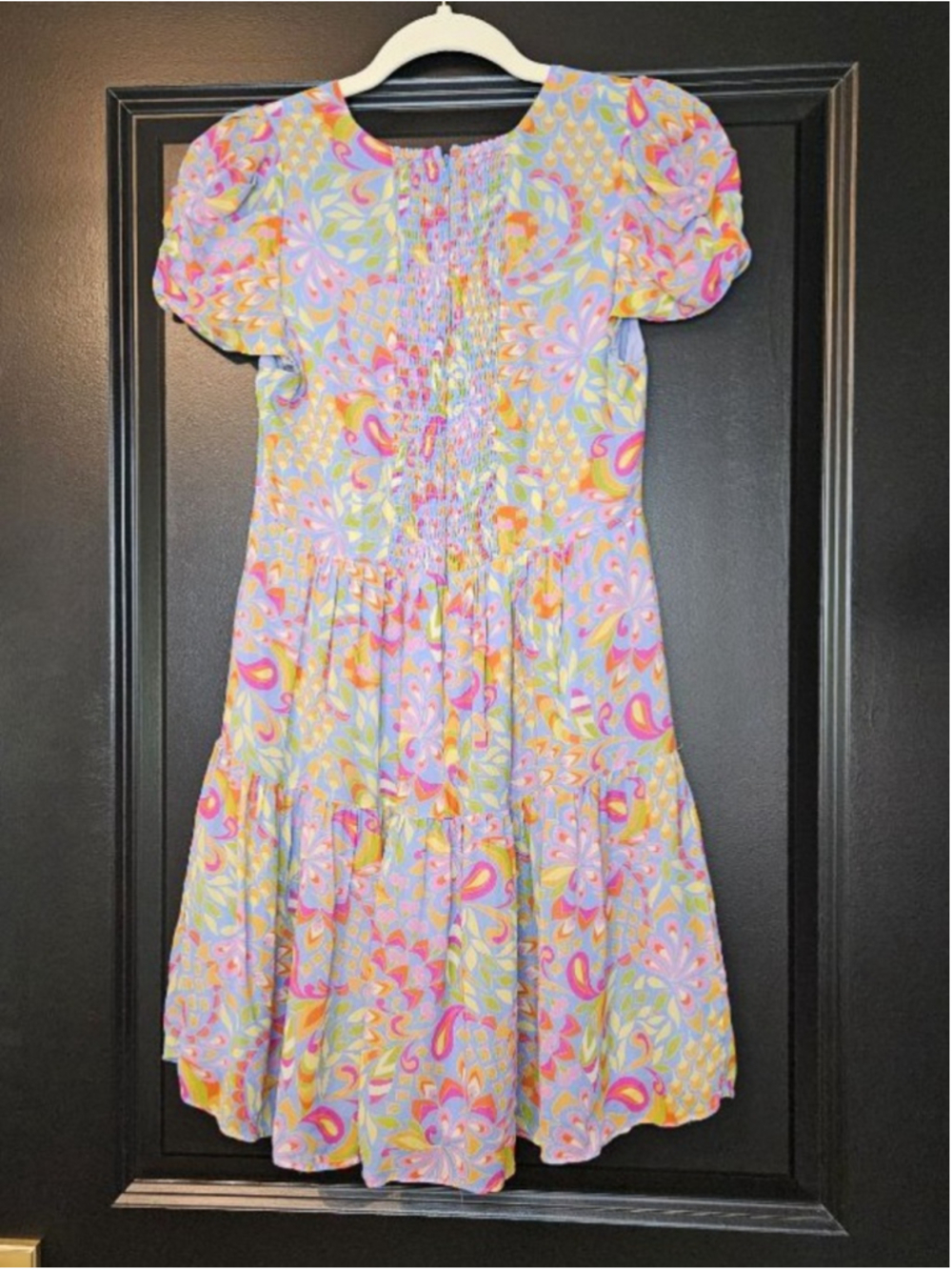 Hale Bob Hope Georgette Mini Dress Tiered Sz XS - Picture 7 of 8